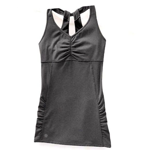 Athleta Tank Top Tree of Life Racerback Built-in Bra Gray S - Picture 1 of 5